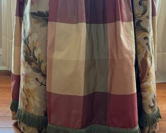 Skirted Particle Board Side Table. Photo 1 of 2.