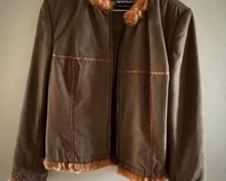 Faux Fur Trimmed Coat. Photo 2 of 2.