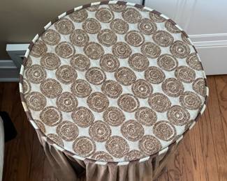 Skirted Particle Board Side Table. Photo 2 of 2.