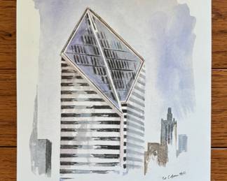 Print of Associates Building Watercolor.