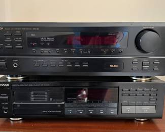 Denon DRA-395 Receiver & Kenwood DP-M4010 CD Player.
