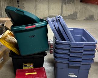 Plastic Storage Bins.