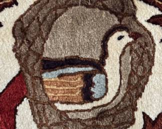 Persian Tapestry with Rod and Mounting Brackets. Photo 4 of 4.