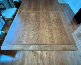 Chestnut Finish French Provincial Extension Farm-Style Table. Comes With Pads. Photo 4 of 6.
