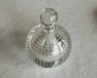 Crystal Perfume Bottle Signed By Artist.