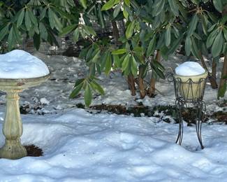 Outdoor Pedestal Bird Bath