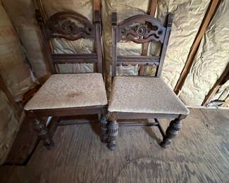 Barn Dining Chairs Carved Oak