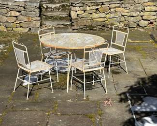 Outdoor Wrought Iron Set needs love