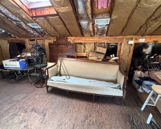 Barn Sheraton Style Inlaid Settee