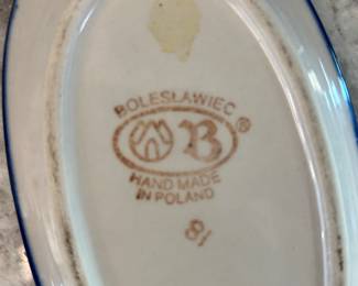 Boleslawiec salt & pepper shakers made in Poland