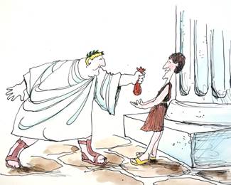 W. B. Park magazine proof - original ink & watercolor - Greeks/Romans