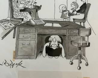 W. B. Park magazine proof - original ink & watercolor - children are loud