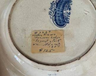 London Views Regent's Park "Hanover Lodge" plate c1827 