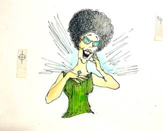 W. B. Park magazine proof - original ink & watercolor 