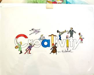 W. B. Park magazine proof - original ink & watercolor - be creative