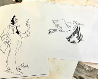 W. B. Park magazine proof - original ink & watercolor - businessman