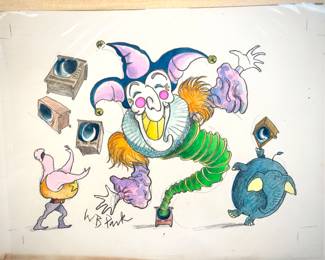 W. B. Park magazine proof - original ink & watercolor - TV / entertainment industry