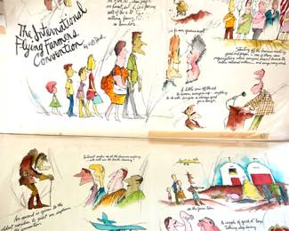 W. B. Park magazine proof - original ink & watercolor 