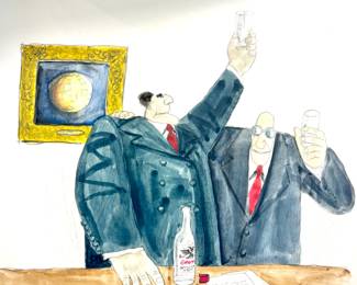 W. B. Park magazine proof - original ink & watercolor 