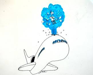 W. B. Park magazine proof - original ink & watercolor 