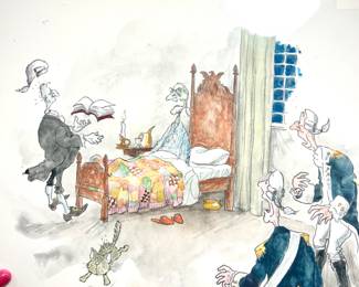 W. B. Park magazine proof - original ink & watercolor - historical