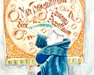 W. B. Park magazine proof - original ink & watercolor 