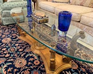 oval glass top coffee table