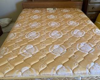 Olive and Meyers vintage, full size bed, bookcase headboard