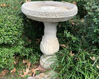 concrete bird bath