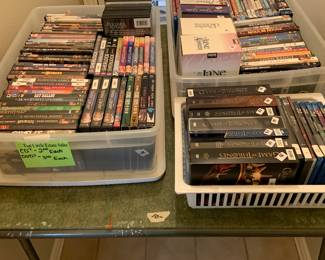 DVDs, Blue Ray, movie sets