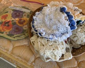 doilies, needlepoint