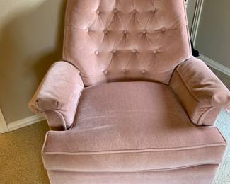 La-Z-Boy pink swivel rocking  chair