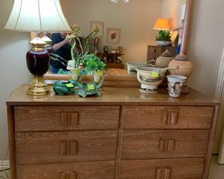 Olive and Meyers vintage 6 drawer dresser and mirror