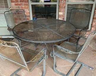 vintage wrought iron patio set