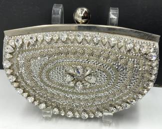 Georges Hobeika Beaded Crystal Evening Clutch, Box
