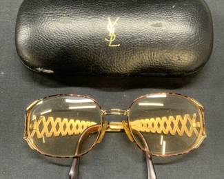 Yves Saint Laurent Gold Tone Sunglasses, Italy
