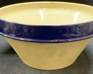 DIGOIN Blue Band Ceramic Mixing Bowl, France
