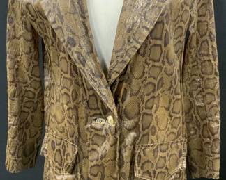 Vintage HANAE MORI Snake Print Jacket Top
