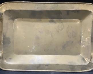 Vintage Silver Plate & Horn Tray

