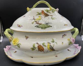 HEREND Rothschild Bird Tray & XL Tureen, 3
