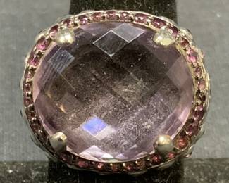 John Hardy Sterling Silver Amethyst Statement Ring
