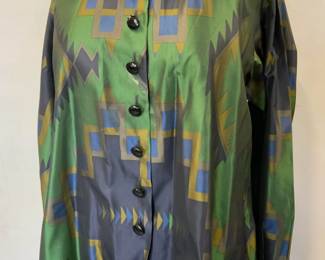 ETRO Silk Native American Pattern Blouse, Italy

