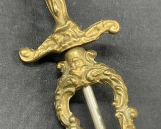 Vintage Solid Brass Knight Cork Screw
