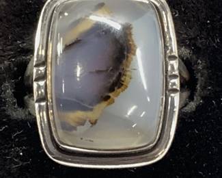 Hand Crafted Sterling Silver Agate Ring
