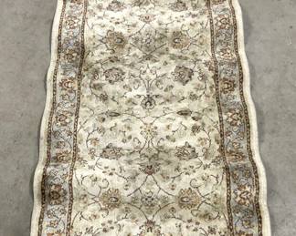 Vintage Silk Oriental Runner Rug

