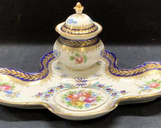 DRESDEN Porcelain Ink Well Tray, Germany
