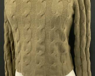 PRADA CABLE KNIT Camel & WOOL SWEATER, ITALY
