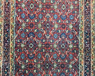 Vintage Handmade Persian Wool Runner W Fringes
