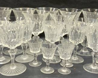 Set 30 Baccarat Crystal Stemware, France
