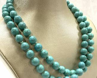 TURQUOISE BEAD NECKLACE, JEWELRY
